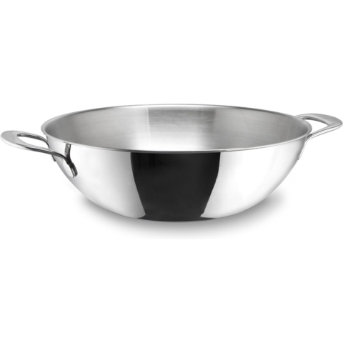 Habonne Avance wok 24 cm triply rvs met glasdeksel