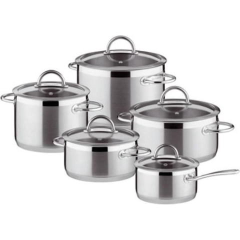 Tescoma Vision kookpannenset 5 delig rvs met glazen deksels
