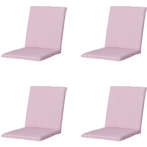 Madison stapelstoelkussen panama soft pink ca. 97x49 cm set van 4