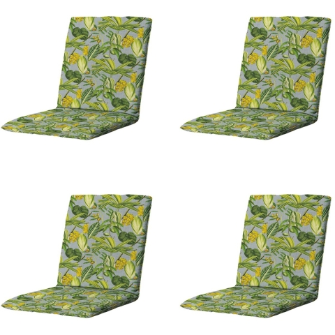 Madison stapelstoelkussen la grave grey ca. 97x49 cm set van 4