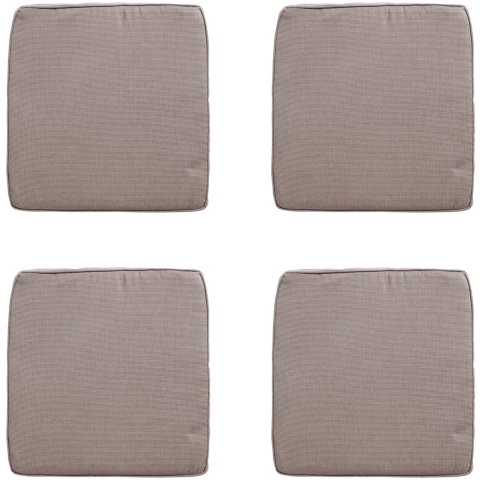 Madison zitkussen wicker rib liver ca. 48x48 cm set van 4