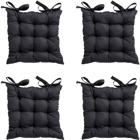 Madison zitkussen toscane basic black ca. 46x46 cm set van 4