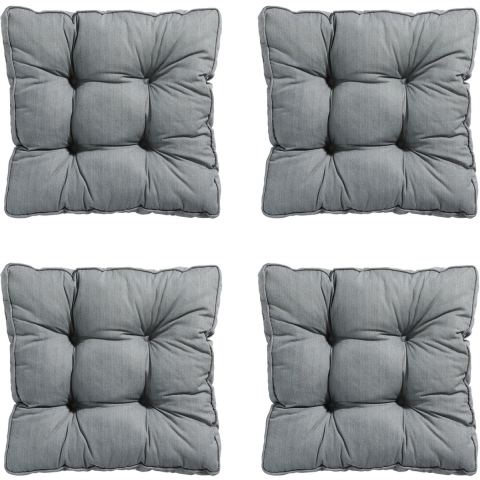 Madison zitkussen florance basic grey ca. 47x47 cm set van 4