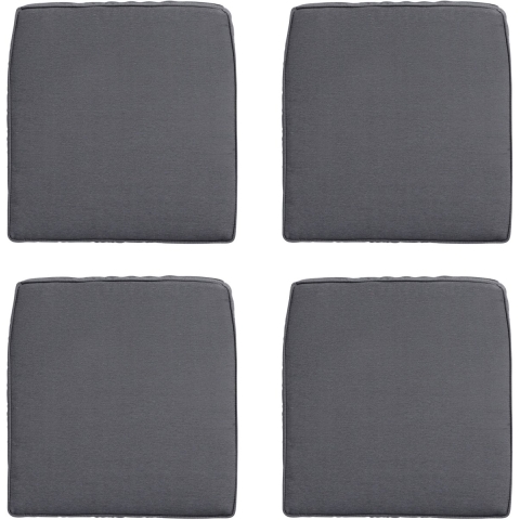 Madison zitkussen wicker panama grey ca. 48x48 cm set van 4