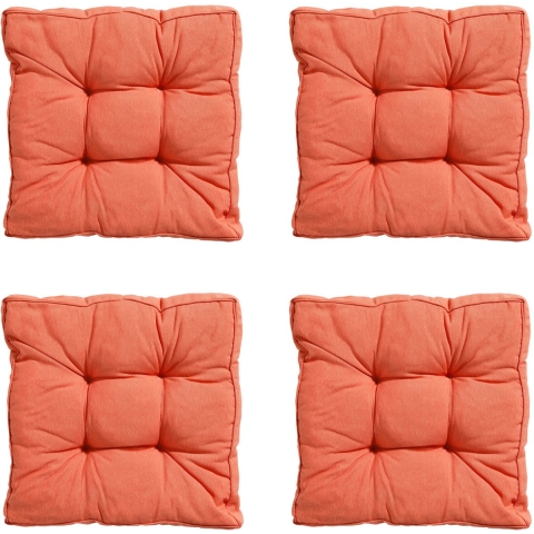 Madison zitkussen florance panama flame orange ca. 47x47 cm set van 4