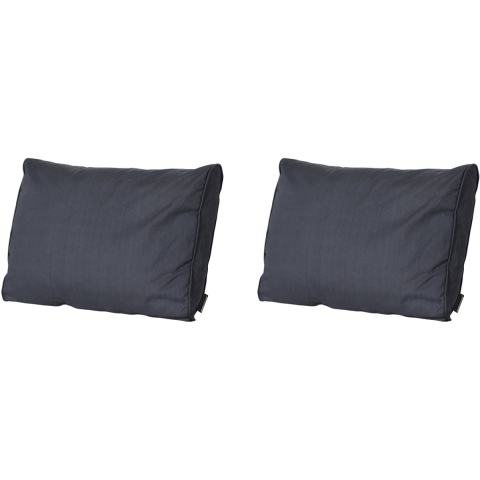 Madison lounge rugkussen basic black ca. 43x73 cm set van 2