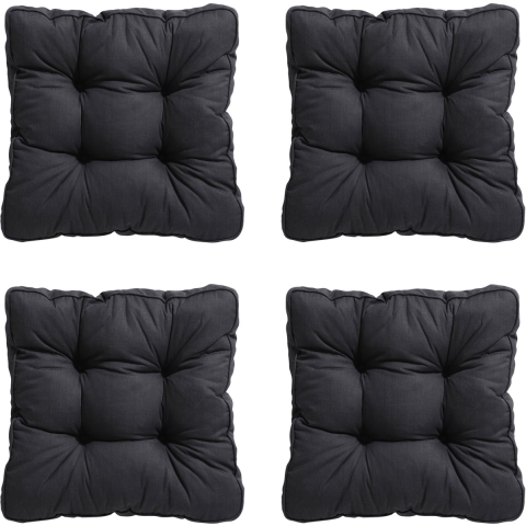 Madison zitkussen florance basic black ca. 47x47 cm set van 4
