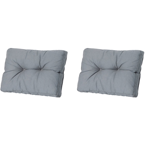 Madison florance rugkussen rib grey ca. 43x73 cm set van 2
