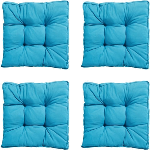 Madison zitkussen florance panama aqua ca. 47x47 cm set van 4