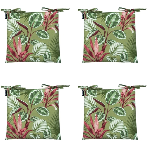 Madison zitkussen toscane cala green ca. 46x46 cm set van 4