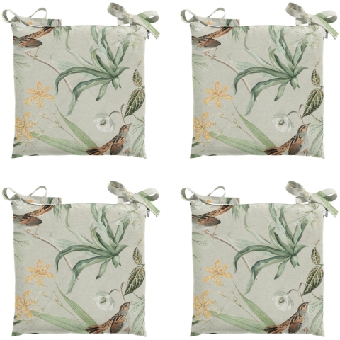 Madison zitkussen toscane grasse green ca. 46x46 cm set van 4