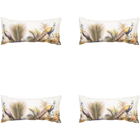 Madison sierkussen flore purple ca. 28x60 cm set van 4
