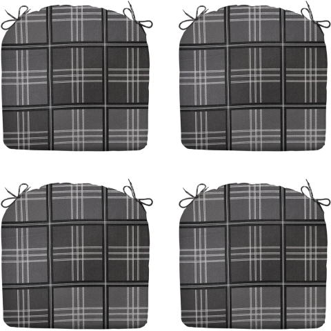 Madison zitkussen patchy grey ca. 46x48 cm set van 4