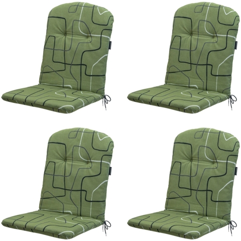 Madison kuipstoelkussen hoge rug joah sage ca. 96x45 cm set van 4