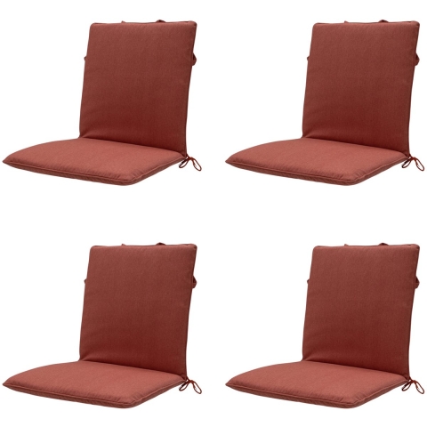 Madison stapelstoelkussen terra canvas eco+ ca. 97x49 cm set van 4