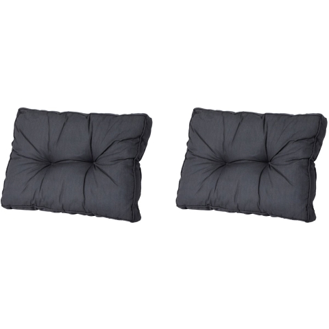 Madison florance rugkussen basic black ca. 43x60 cm set van 2