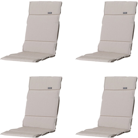 Madison tuinkussen fiber deluxe panama linnen ca. 125x50 cm set van 4