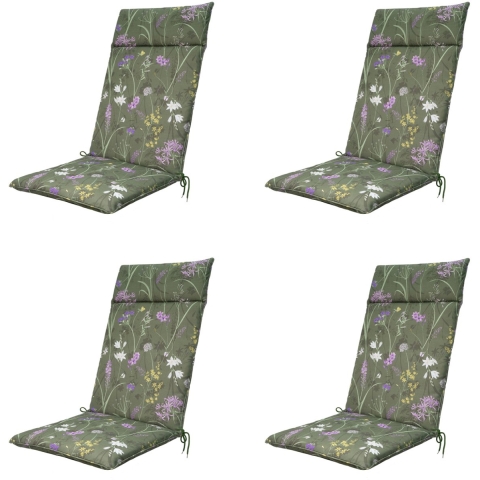 Madison tuinstoelkussen hoge rug donna green canvas eco+ ca. 120x50 cm -