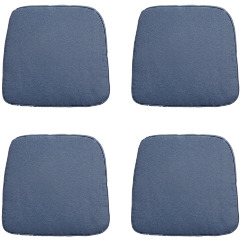 Madison zitkussen wicker panama safier blue ca. 48x48 cm set van 4