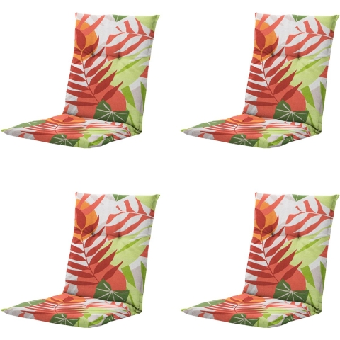 Madison tuinstoelkussen lage rug iven terra ca. 105x50 cm set van 4