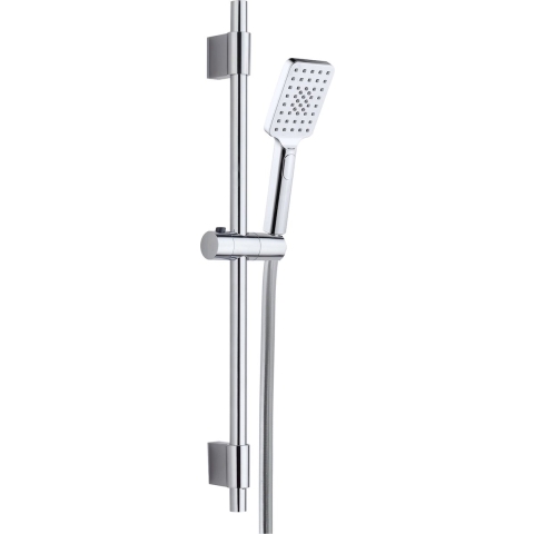 4bathroomz ® square douche glijstangset rechthoekig chroom
