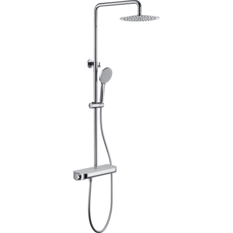 Luzzo ® varese regendouche thermostaat met planchet -chroom/