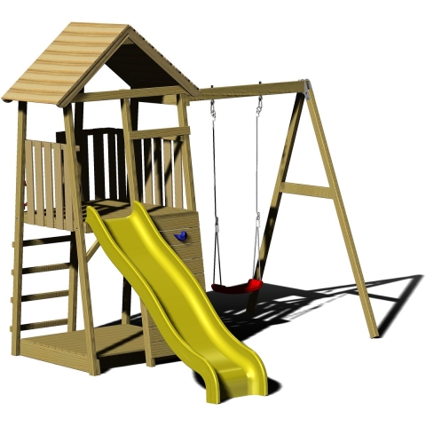 Wendi Toys Speelhuis bij met glijbaan wtj3 270x270x280 cm