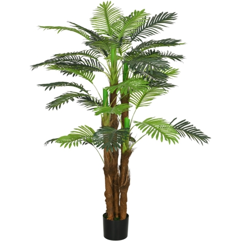 4goodz Homcom kunstplant kunstpalm 160 cm met 36 takken