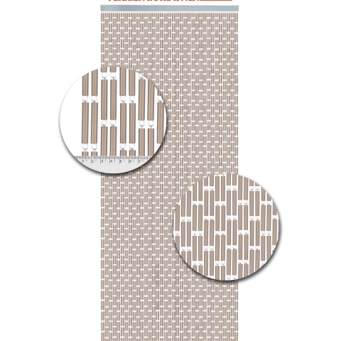 Vliegengordijnenexpert Vliegengordijn hulzen zand 100 x 240 100 x 240 cm in het kozijn