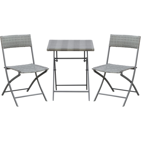 4goodz Outsunny bistroset rattan balkonmeubel set 3-delig -