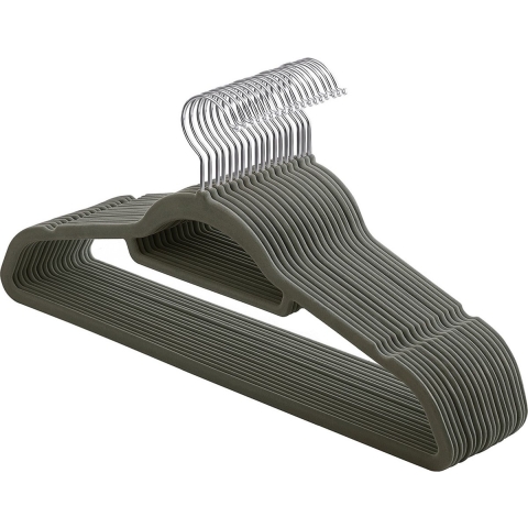 CaliCosy Set van 20 antislip fluweel hangers met draaibare haken