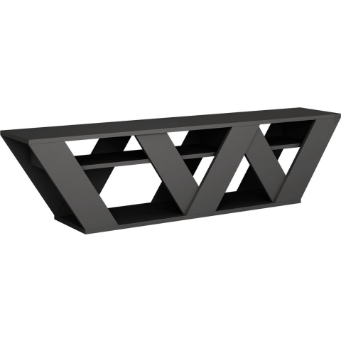 CaliCosy Meubel tv 2 planken antraciet grijs l158 cm ralla