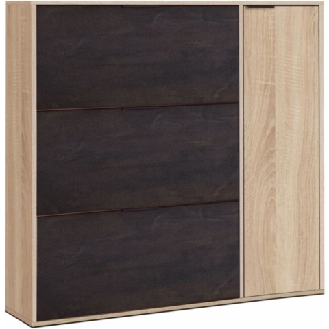 CaliCosy Schoenenkast met 3 kleppen en 1 deur 30 paar l106 cm