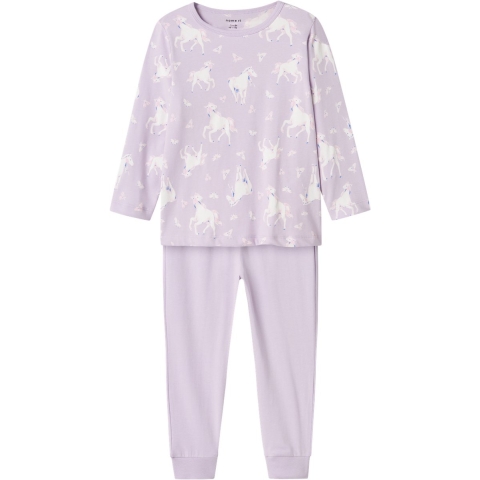 Name It Pyjama set - 2-delig - NmfNachtset - Pastel Lilac Horse - Name It - 3-4 jaar (98-104) - Pyjama - Tweedelig