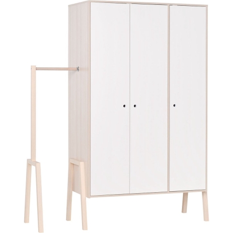 CaliCosy Kast met 3 deuren, 5 planken, 1 kledingstang en 1 kapstok spot