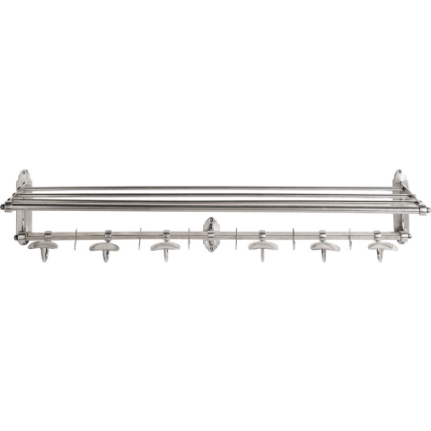 Signature Wandkapstok van verzilverd messing