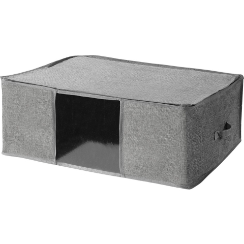 CaliCosy Opberghoes voor dekbed in grijze linnenlook stof l66 cm
