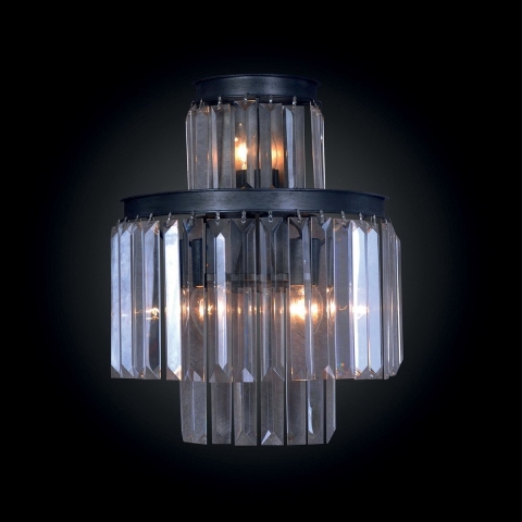 Signature Wandlamp glas metaal grijs fulgurant