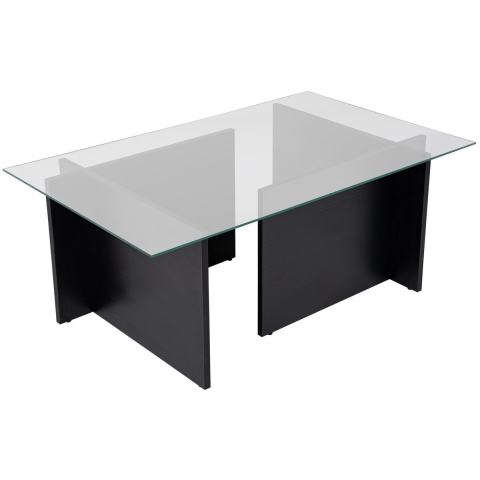 CaliCosy Salontafel met glazen blad l105 cm noah