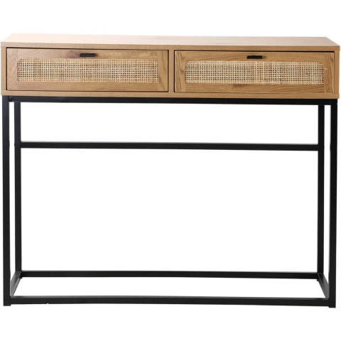 CaliCosy 2 laden console met vlechtwerk l100cm