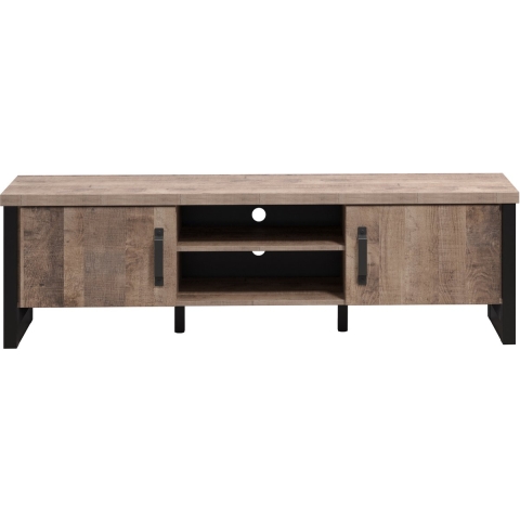 CaliCosy Tv-meubel met 2 deuren, 2 open vakken en 2 kabelopeningen l166 cm emile