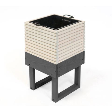 Westmann Kathleen houten plantenbak 33x33x54 cm -