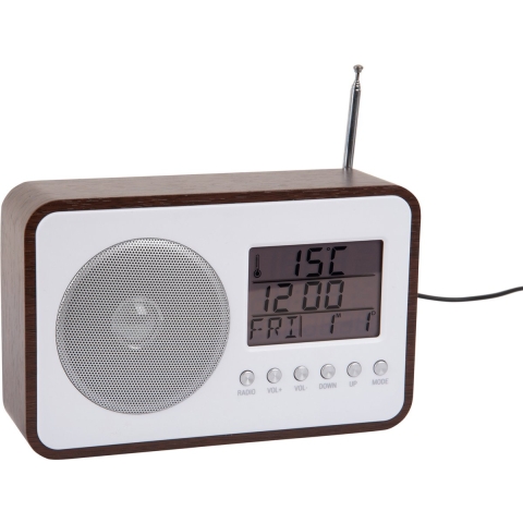 Karlsson wekker fm radio donker hout