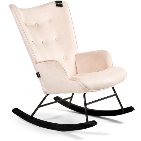 Aemely ® schommelstoel 'steerne' velvet, zwart hout