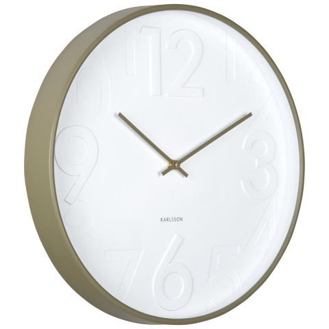 Karlsson wandklok ayuno army green- Ø40cm