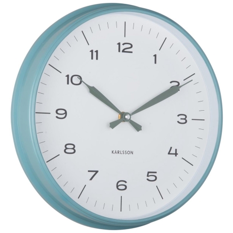 Karlsson wandklok modern factory misty blue & jungle green- Ø30cm