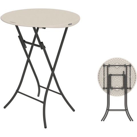 Lifetime Stevige statafel 110 cm hoog van kunststof Ø 84 cm -