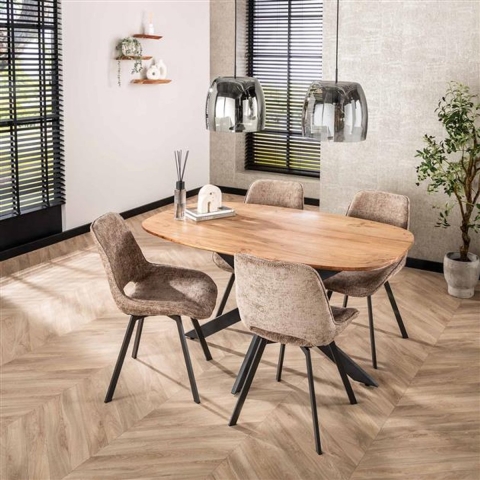 Hoyz eetkamertafel 150 arhus solid massief acacia naturel