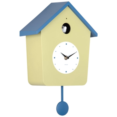 Karlsson wandklok cuckoo light tea green & classic blue