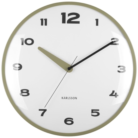 Karlsson wandklok brisk dome army green- Ø40cm